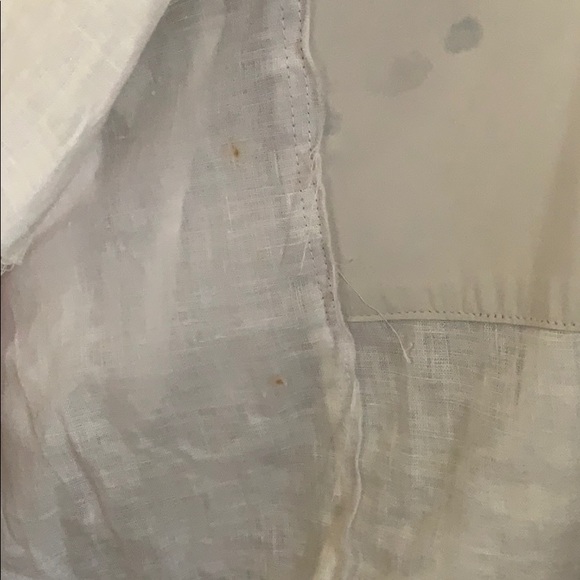 Leather and linen vest - Picture 4 of 4